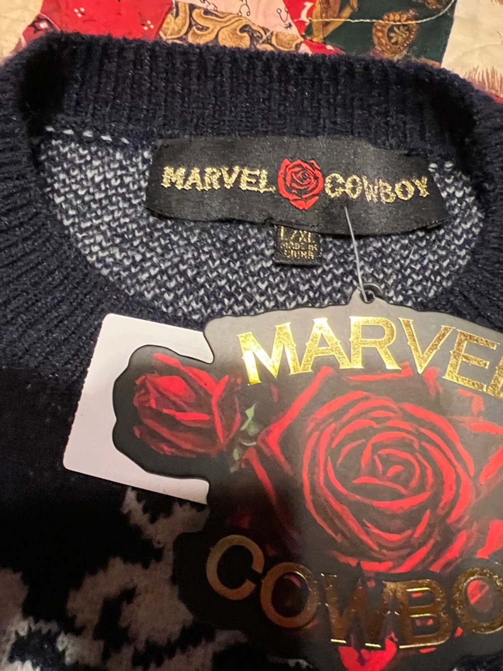 Marvel Cowboy Western-Print Knit Sweater - Picture 5 of 6